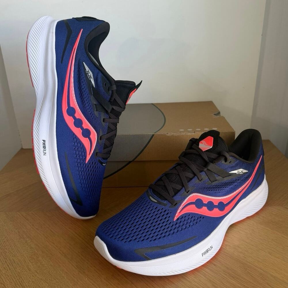 Saucony Ride 15 'Sapphire/Vizired' Men Athletic Sneakers S20730-16- SZ 13 W